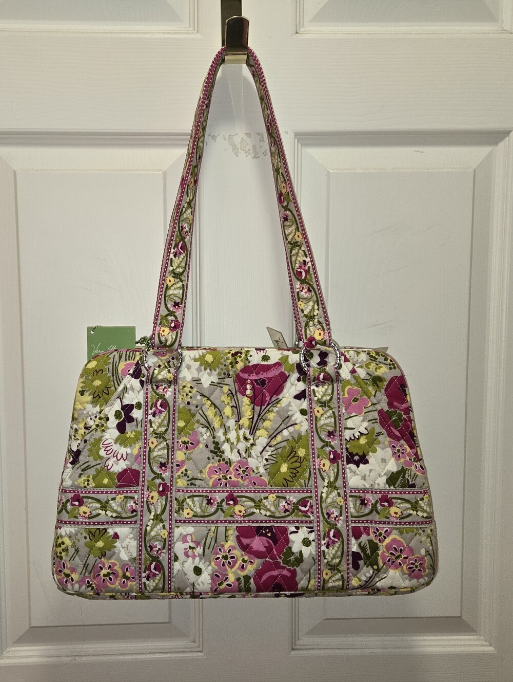Vera Bradley Squared Away shoulder bag,  Make Me Blush, NWT